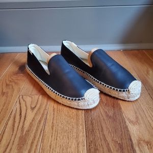 Soludos Leather Black Smoking Slipper